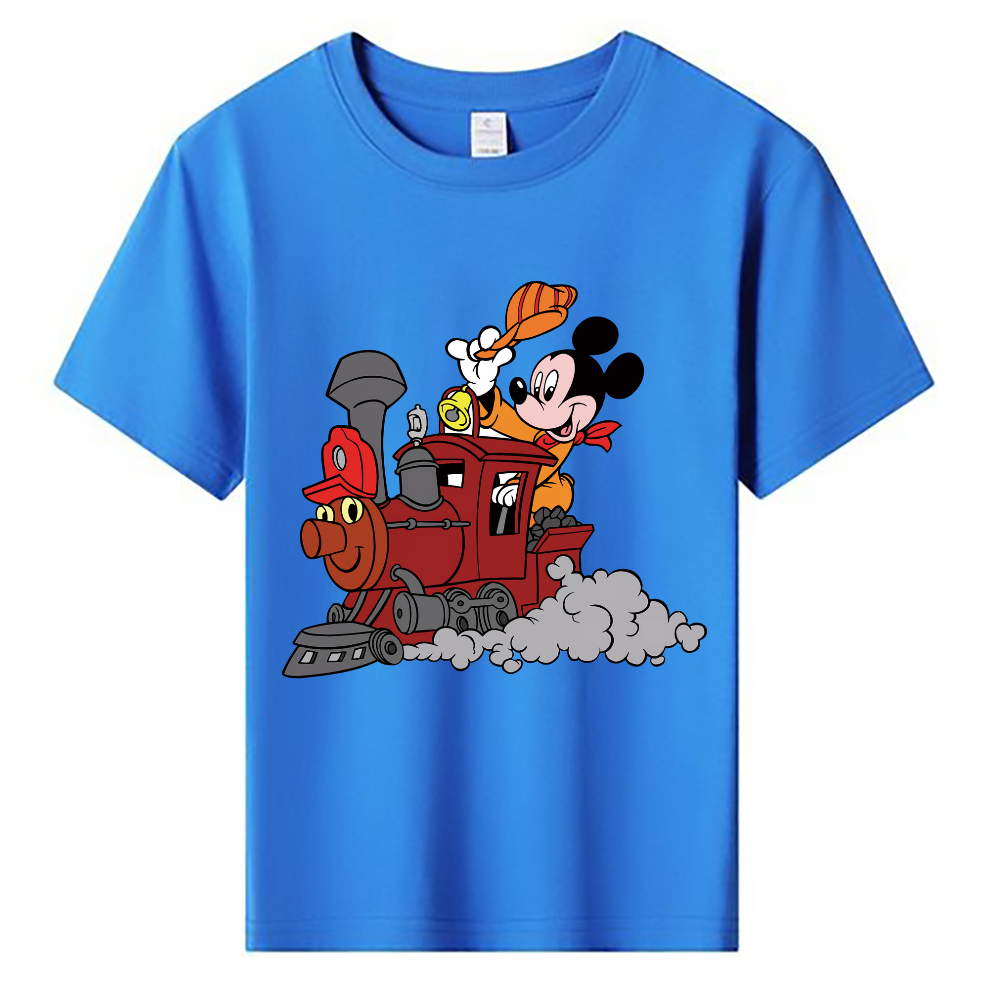 （画像用） ミッキーマウス Mickey Mouse 綿100％キッズTシャツ（フロントプリント）